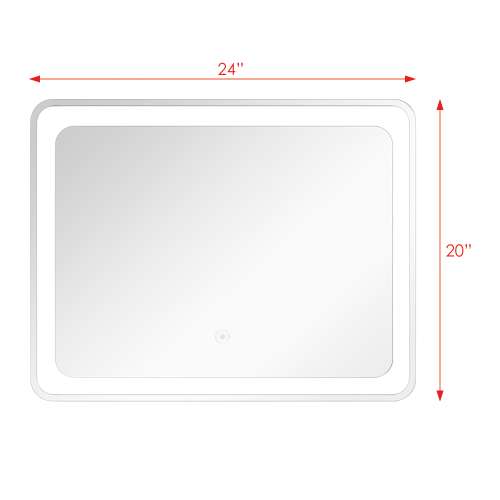 Transolid TLMG2420 Gabriel LED-Backlit Contemporary Mirror with Touch Sensor