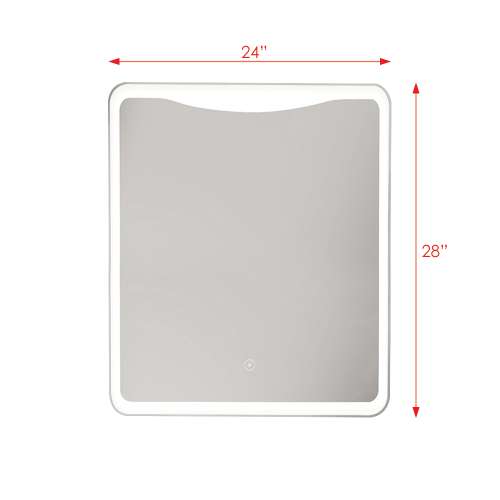 Transolid TLMM2428 Mason LED-Backlit Contemporary Mirror with Touch Sensor