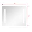 Transolid Veda 35-in X 30-in LED Back-Lit Mirror with Touch Sensor
