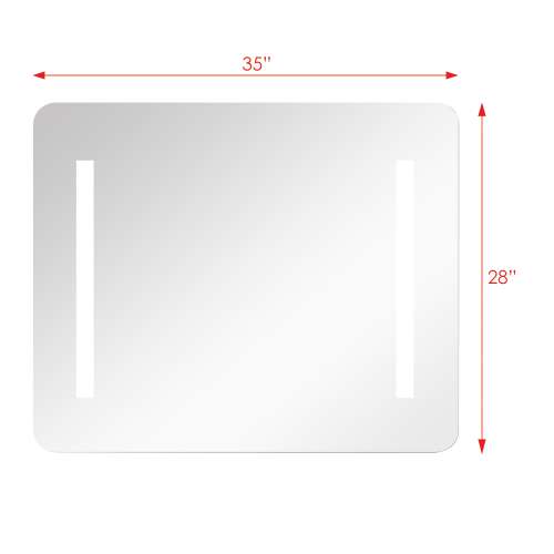Transolid Veda 35-in X 30-in LED Back-Lit Mirror with Touch Sensor