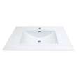 Transolid Juliette 25-in Vitreous China with Integrated Sink