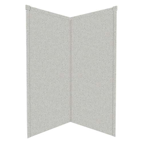 Transolid Decor Solid Surface 42-in x 72-in Corner Shower Wall Kit