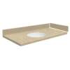 61 in. Solid Surface Vanity Top in Almond Sky with 4in Centerset