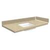 60.75 in. Solid Surface Vanity Top in Almond Sky with 4in Centerset