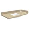 60.5 in. Solid Surface Vanity Top in Almond Sky with Single Hole
