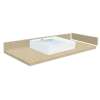 60.75 in. Solid Surface Vessel Vanity Top in Almond Sky with Single Hole