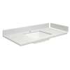 61.25 in. Quartz Vanity Top in Milan White with Single Hole