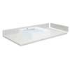 55 in. Quartz Vessel Vanity Top in Milan White with Single Hole