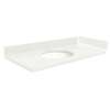 61.5 in. Quartz Vanity Top in Natural White with 4in Centerset