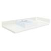 61.25 in. Quartz Vessel Vanity Top in Natural White with Single Hole