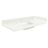 61.25 in. Quartz Vanity Top in Natural White with 4in Centerset