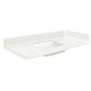 49.5 in. Quartz Vanity Top in Natural White with 8in Centerset
