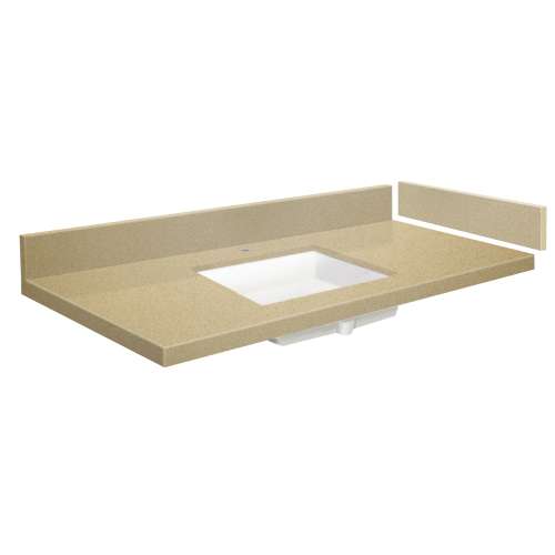 49 in. Quartz Vanity Top in Nature's Path with Single Hole