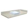 37.25 in. Quartz Vessel Vanity Top in Portage Pass with Single Hole