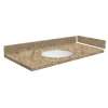 55 in. Solid Surface Vanity Top in Sand Mountain with 4in Centerset