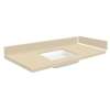 49 in. Solid Surface Vanity Top in Sea Shore with 4in Centerset