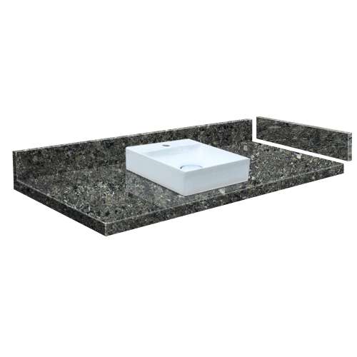 37.5 in. Quartz Vessel Vanity Top in Tempest with Single Hole