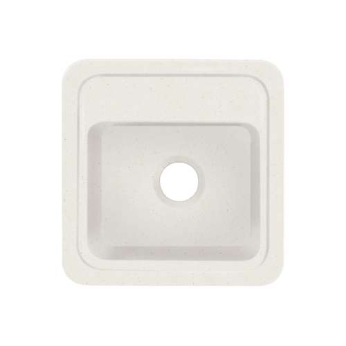 Transolid Concord 18in x 18in Solid Surface Drop-in Single Bowl Kitchen Sink, in Matrix Summit