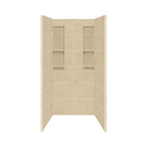 Transolid Direct-to-Stud Solid Surface 36-in x 80-in Shower Wall Surround