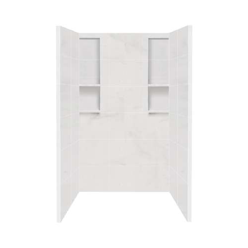 Transolid Direct-to-Stud Solid Surface 48-in x 80-in Shower Wall Surround