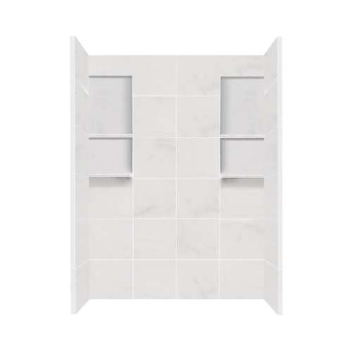 Transolid Direct-to-Stud Solid Surface 60-in x 80-in Shower Wall Surround