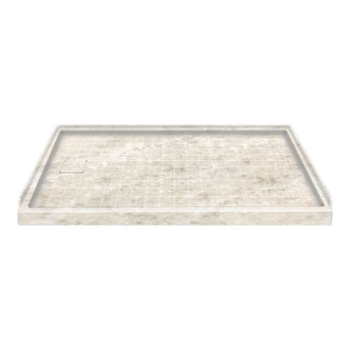 Transolid Solid Surface 60-in x 30-in Shower Base with Left Drain