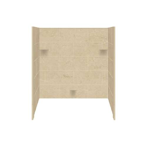 Transolid Studio Solid Surface 60-in x 60-in Tub Wall Surround