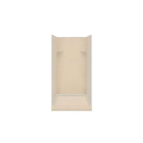 Transolid Studio 36-in x 36-in x 75-in Solid Surface Alcove Shower Kit in Matrix Khaki