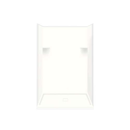 Transolid Studio 34-in x 48-in x 75-in Solid Surface Alcove Shower Kit in White