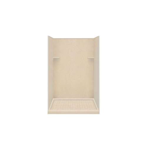 Transolid Studio 34-in x 48-in x 75-in Solid Surface Alcove Shower Kit in Matrix Khaki
