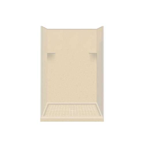 Transolid Studio 34-in x 48-in x 75-in Solid Surface Alcove Shower Kit in Sea Shore