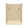 Transolid Studio 34-in x 48-in x 75-in Solid Surface Alcove Shower Kit in Almond Sky