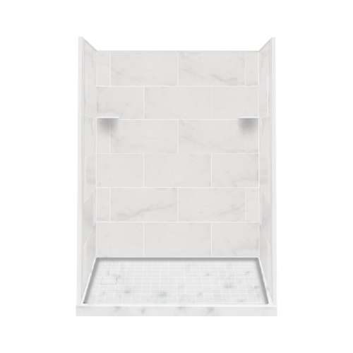 Transolid Studio Solid Surface 60-in x 96-in Alcove Shower Kit