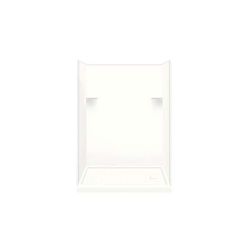 Transolid Studio 32-in x 60-in x 75-in Solid Surface Right-Hand Alcove Shower Kit in White