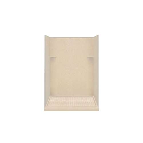 Transolid Studio 32-in x 60-in x 75-in Solid Surface Right-Hand Alcove Shower Kit in Matrix Khaki