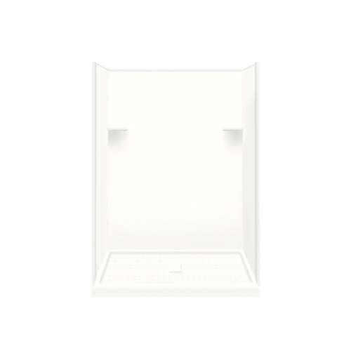 Transolid Studio 36-in x 60-in x 75-in Solid Surface Alcove Shower Kit in White