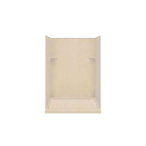 Transolid Studio 36-in x 60-in x 75-in Solid Surface Alcove Shower Kit in Matrix Khaki