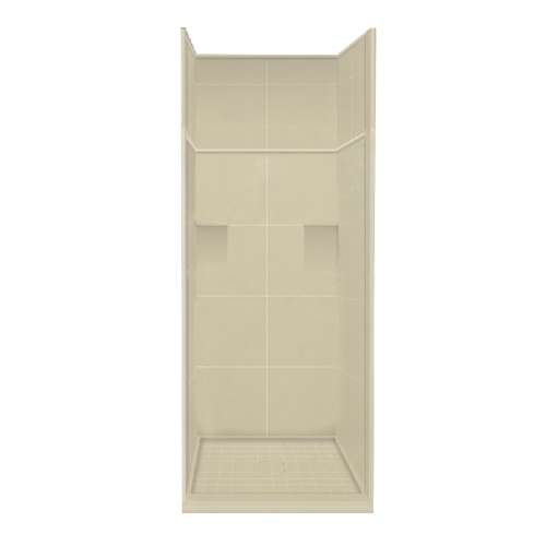Transolid Studio Solid Surface 36-in x 96-in Alcove Shower Kit with Extension