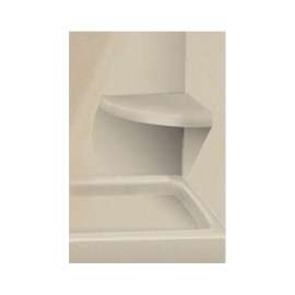 Transolid Decor 14-In X 14-In Solid Surface Wall-Mount Corner Shower Seat