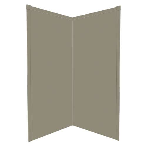 Transolid Decor Solid Surface 36-in x 72-in Corner Shower Wall Kit