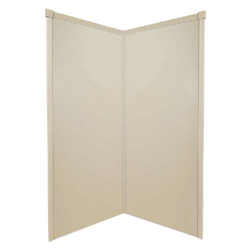 Transolid Decor Solid Surface 42-in x 72-in Corner Shower Wall Kit