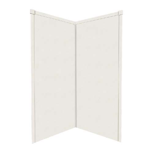 Transolid Decor Solid Surface 42-in x 96-in Corner Shower Wall Kit