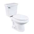 Transolid TBT-527-01 Christopher 2-Piece 1.6/1.0 GPF Dual Flush Elongated Toilet Without Toilet Seat, White