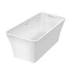 Transolid K-AFTL5930-M31 Lily 59-in x 30-in x 23-in Freestanding Acrylic Bathtub Kit With Center Drain And Bath Pillow, White (Matte)