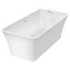 Transolid K-AFTL6730-M31 Lily Grande 67-in x 30-in x 23-in Freestanding Acrylic Bathtub Kit With Center Drain And Bath Pillow, White (Matte)