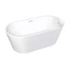 Transolid K-AFTM5931-M31 Maris 59-in x 31-in x 23-in Freestanding Acrylic Bathtub Kit With Center Drain And Bath Pillow, White (Matte)