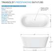 Transolid KF-AFTM6731-G31PC Maris Grande 67-in x 31-in x 23-in Freestanding Acrylic Bathtub Kit With Center Drain, Bath Pillow And Polished Chrome Tub Filler, White (Gloss)