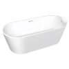 Transolid K-AFTM6731-M31 Maris Grande 67-in x 31-in x 23-in Freestanding Acrylic Bathtub Kit With Center Drain And Bath Pillow, White (Matte)