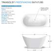 Transolid KF-AFTS5931-G31BN Skylar 59-in x 31-in x 27-in Freestanding Acrylic Bathtub Kit With Center Drain, Bath Pillow And Brushed Nickel Tub Filler, White (Gloss)