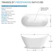 Transolid KF-AFTS6731-G31BN Skylar Grande 67-in x 31-in x 27-in Freestanding Acrylic Bathtub Kit With Center Drain, Bath Pillow And Brushed Nickel Tub Filler, White (Gloss)